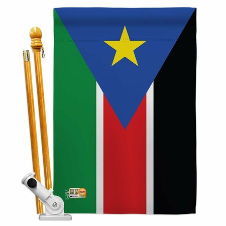 COSA 28 x 40 in. South Sudan Flags of the World Nationality Impressions Vertical House Flag Set CO2179243